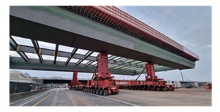 largest bridge sections transport in Germany