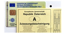 Example of a vehicle registration in Austria